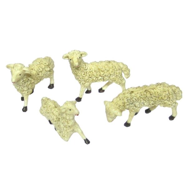 Deko-Schafe für Weihnachtskrippen 6-7 cm 4er-Set