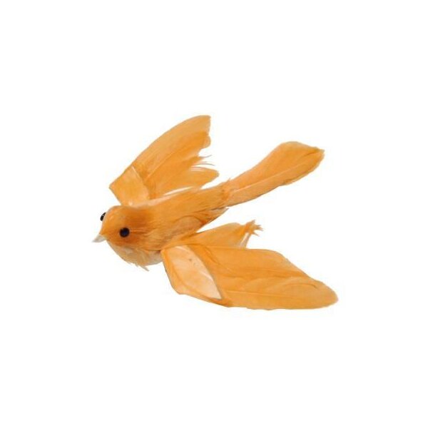 Federvogel fliegend orange