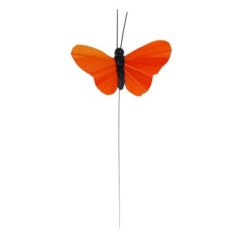 Deko-Schmetterlinge 6,5-7 cm orange Stückpreis