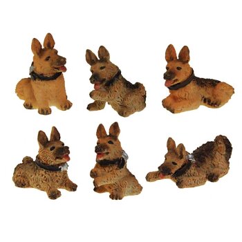 Kleine Schäferhund-Figuren 4-5 cm Miniatur...
