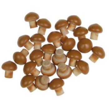 Mini-Pilze 1 cm 24 Stück Miniatur-Pilze Deko-Pilze