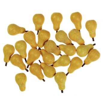 Mini-Birnen gelb 14 mm 24 Stück Mini-Obst Deko-Obst