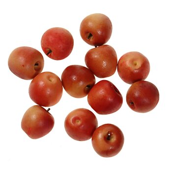 Mini-Äpfel 1 cm rot-orange 12 Stück