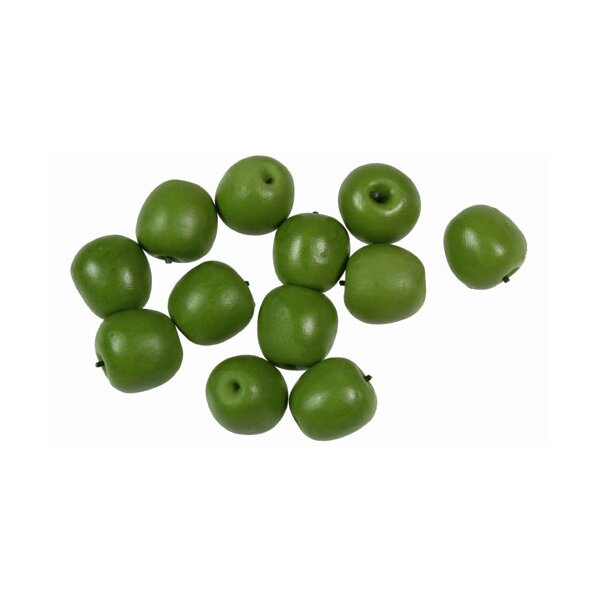 Mini-Äpfel 1 cm grün 12 Stück Deko-Obst Deko-Äpfel
