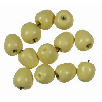 Mini-Äpfel 1 cm gelb 12 Stück Deko-Obst...