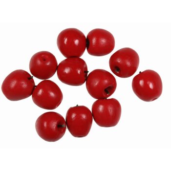 Mini-Äpfel 1 cm rot 12 Stück Deko-Obst...