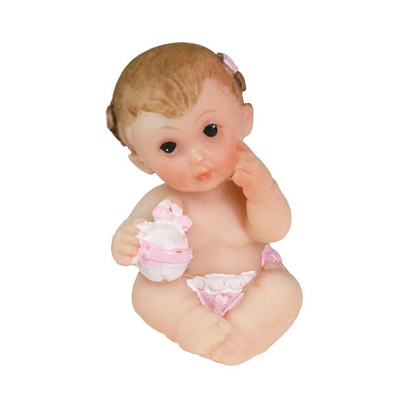 Babyfigur Mädchen sitzend 4 cm