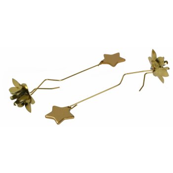 Balance-Kerzenhalter Blütenform mit Stern gold