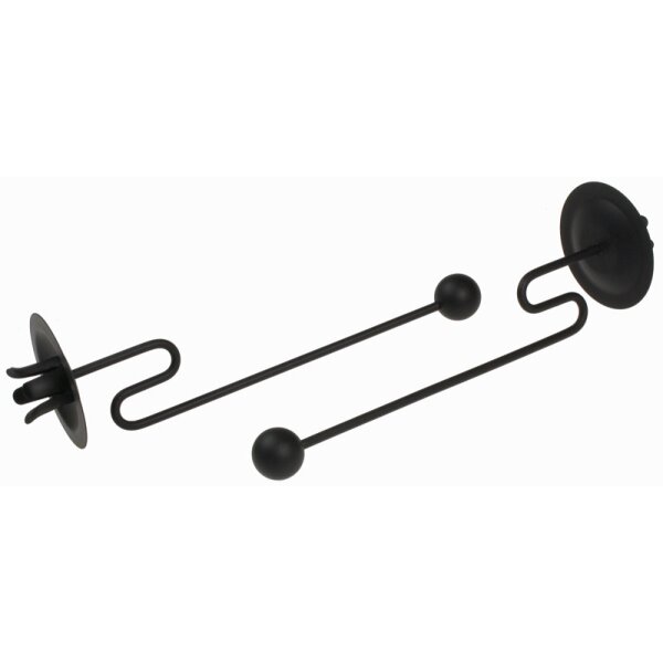 Balance-Kerzenhalter schwarz mit Kugel-Gewicht