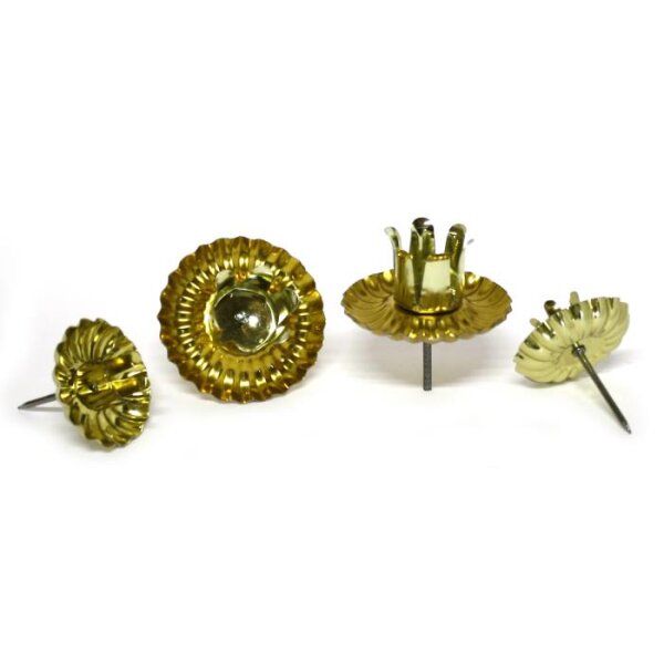 Kerzenhalter für 20-23 mm dicke Kerzen zum Stecken 50 mm gold Adventskranz-Stecker