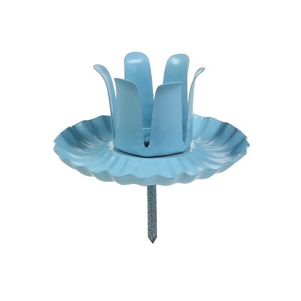 Kerzenhalter für 20-23 mm starke Adventskerzen, Tafelkerzen und Stabkerzen zum Stecken 50 mm pastell-hellblau