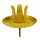 Kerzenhalter für 20-23 mm starke Adventskerzen, Tafelkerzen und Spitzkerzen zum Stecken 50 mm Tropfteller gelb