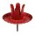 Kerzenhalter für 20-23 mm starke Adventskerzen, Tafelkerzen und Spitzkerzen zum Stecken 50 mm Tropfteller rot