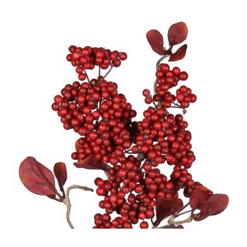 Beerenzweig mit vollen Beeren-Dolden natur-rot 40 cm