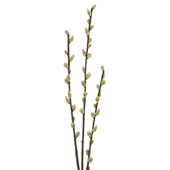 Weidenkätzchen-Zweig 3fach verzweigt 80 cm künstliche Weidenkätzchen