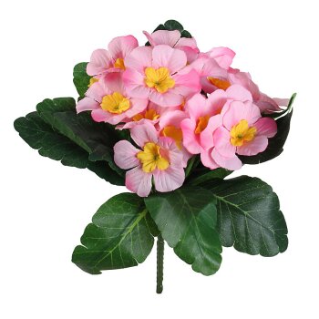 Künstlicher Primel-Busch rosa 18 Blüten 23 cm