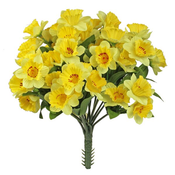 Künstliche Narzissen Osterglocken-Busch gelb 42 Blüten 25 cm, 11,49 €