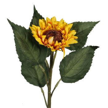 Sonnenblume gelb-orange 42 cm Kunstblumen Seidenblumen
