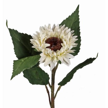 Sonnenblume creme-weiss 42 cm Kunstblumen Seidenblumen