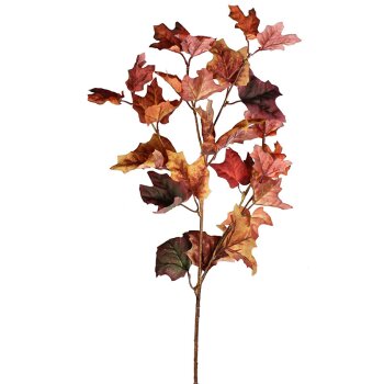 Herbstlicher Ahornzweig rot-orange 70 cm künstliche Herbstlaub-Zweige