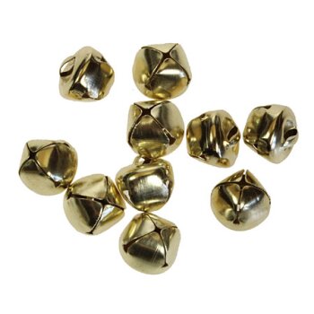 Lochschellen aus Metall eckig 2,3 cm gold 10 Stück