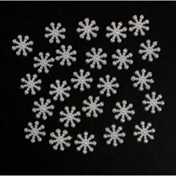 Schneeflocken aus Kunststoff 1,5 cm 25 Stück