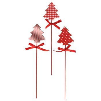 Holzstecker Weihnachtsbaum 25 cm 3er-Set
