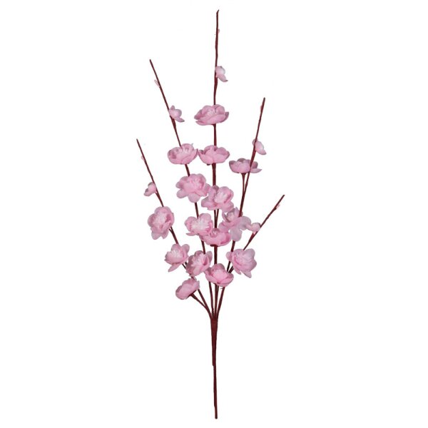 Pfirischblüten-Zweig gefüllt blühend rosa-pink 15 Blüten 48 cm