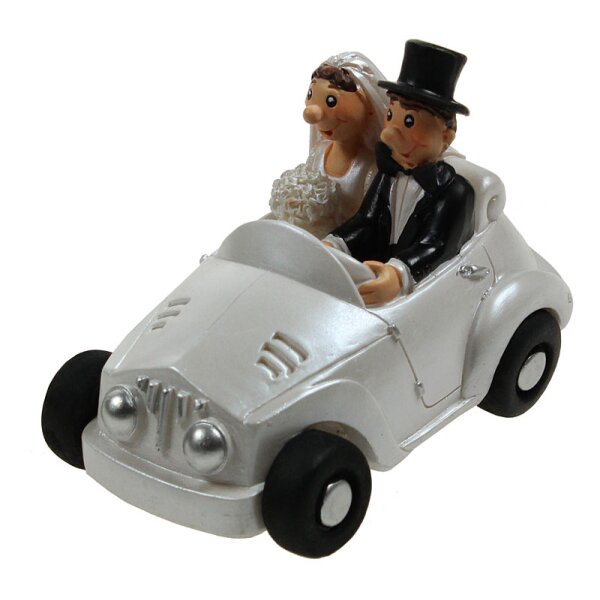 Brautpaar im Hochzeits-Auto als Spardose 10,5 cm Hochzeitsdeko Hochzeitsfiguren