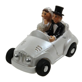 Brautpaar im Hochzeits-Auto als Spardose 10,5 cm...