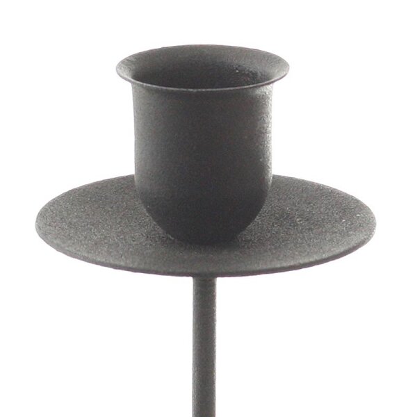 Adventskranz-Kerzenstecker rustikal schwarz für Stabkerzen 5,5 cm