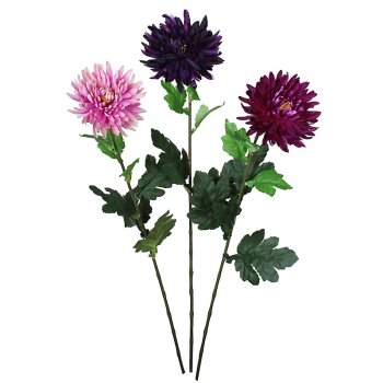 Deko-Chrysanthemen Ton-in-Ton Mix lila-violett-pink 70 cm...