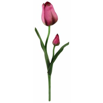 Tulpe mit Knospe pink Kunstblumen Seidenblumen