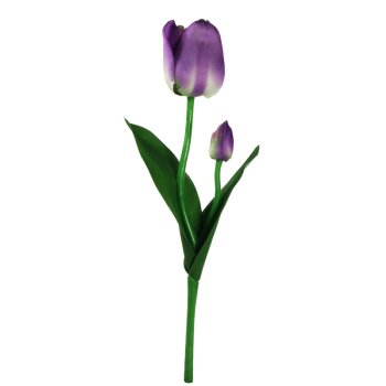 Tulpe mit Knospe lavendel Kunstblumen Seidenblumen