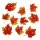 Weinlaub-Blätter zum Basteln rot-gelb 7-8 cm 10 Stück