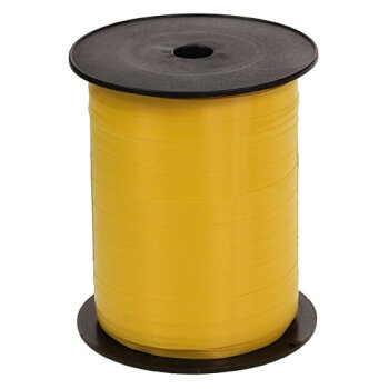 Ringelband Kräuselband Polyband gelb 5 mm