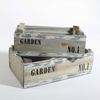 Pflanzkisten aus Holz „Garden“ 2er-Set 24,5 +...