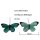 Deko-Schmetterlinge aus Federn mit Clip petrol 10 cm 2er-Set