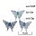 Deko-Schmetterlinge aus Stoff 9 cm mit Clip und Glitter Blautöne 3er-Set
