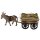 Eselwagen mit Esel 17 cm Krippendekoration