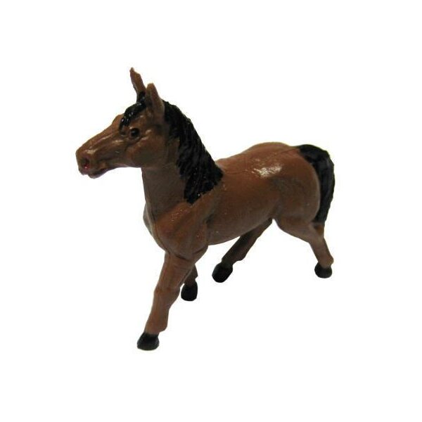 Pferd aus Kunststoff  braun 7 cm