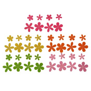Filzblüten zum Streuen 2,5-4 cm farbrein verfügbar