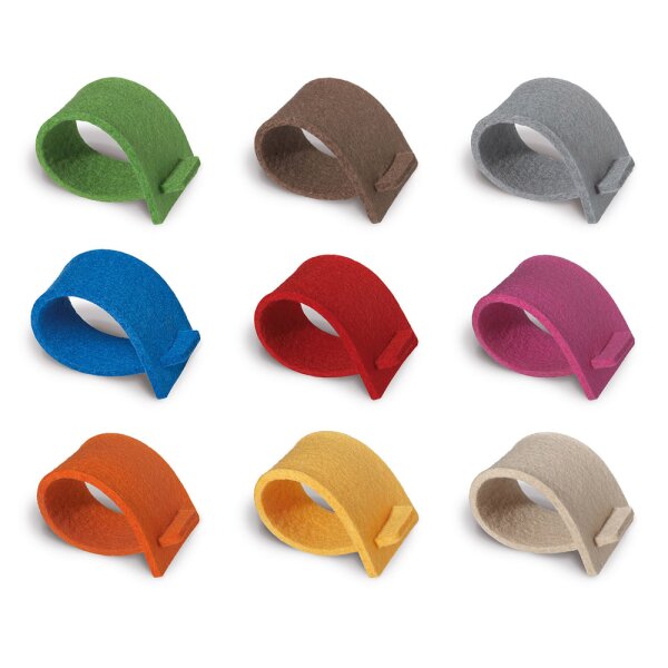Serviettenringe aus Filz 4er-Set farbrein in mehreren Farben