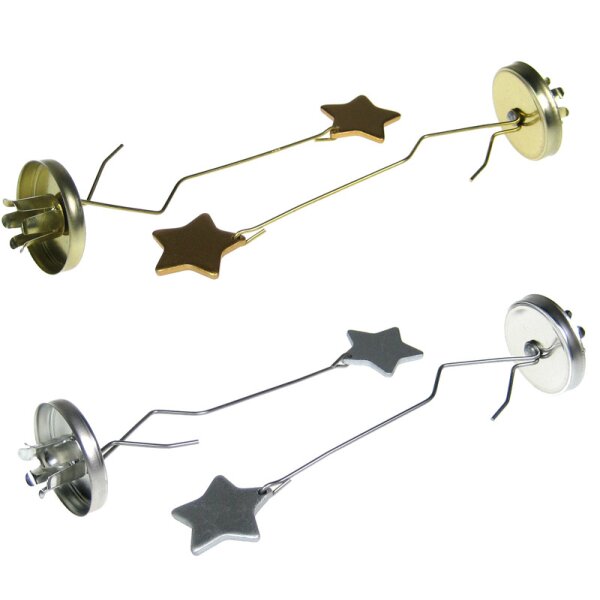 Balance-Kerzenhalter mit erhöhtem Rand und Stern