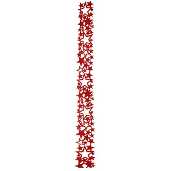 Sternchen-Band aus roten Filz 90 cm - Tischläufer - Girlande