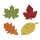 Herbstlaub zum Streuen aus Holz 4,5-6 cm bordo-grün-gelb-orange
