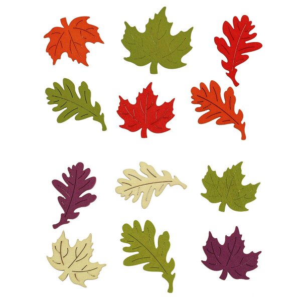 Herbstlaub-Mix Streudeko 4-5 cm in zwei Farbsortierungen und Packungsgrößen erhältlich