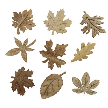 Holzstreuteile Herbstlaub natur 3-5 cm