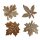 Streudeko Herbstlaub-Mix aus Holz natur-braun white-wash 3,5 – 4 cm