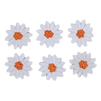 Edelweiss-Blüten Streudeko aus Polyresin 3 cm